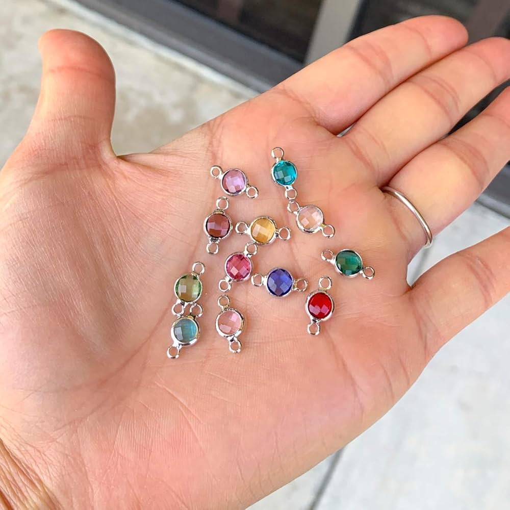 Amazon.com: 1 Set Adabele Grade A Mixed Birthstone Connector