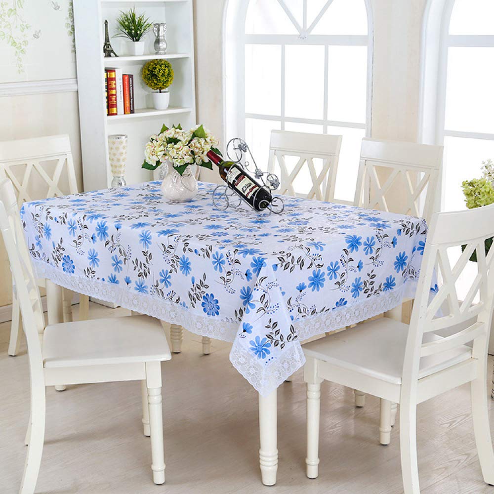 DJUX Thick Waterproof and Oilproof PVC Restaurant Kitchen Rectangular Tablecloth Disposable Tablecloth High Temperature Resistant 106 * 152cm 137 * 137cm