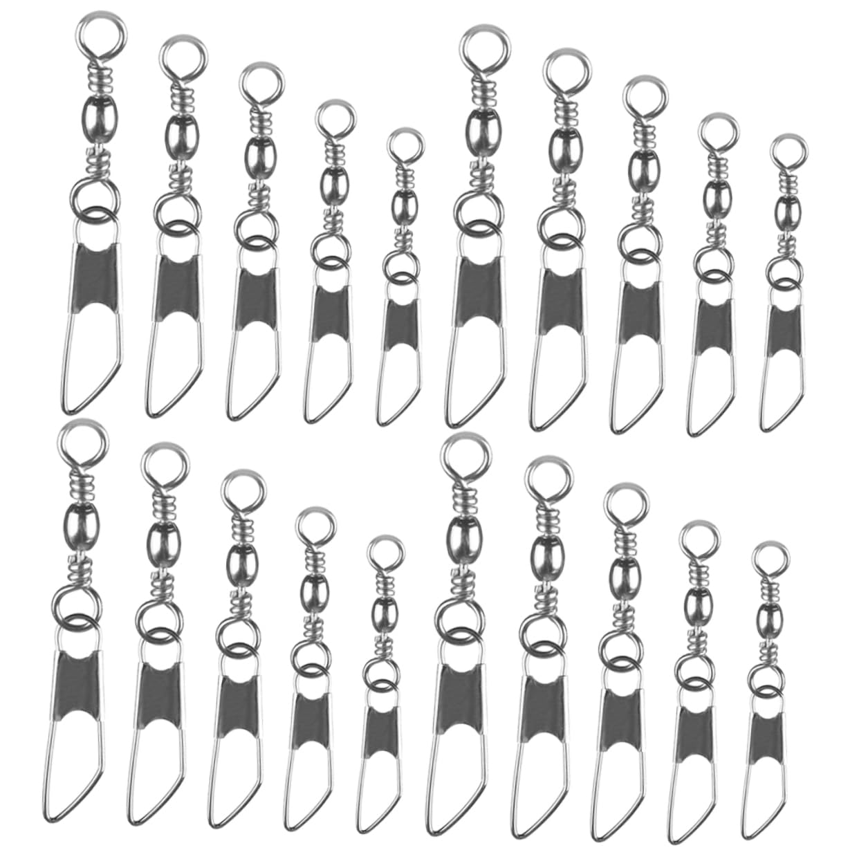 BESTonZON Ganci Girevoli con Perno per Attrezzi da Pesca Ad Anello A Otto Caratteri Ami da Pesca per Connettori da Pesca Anelli per Attrezzi da Pesca Girelle A Scatto con Cuscinetti A