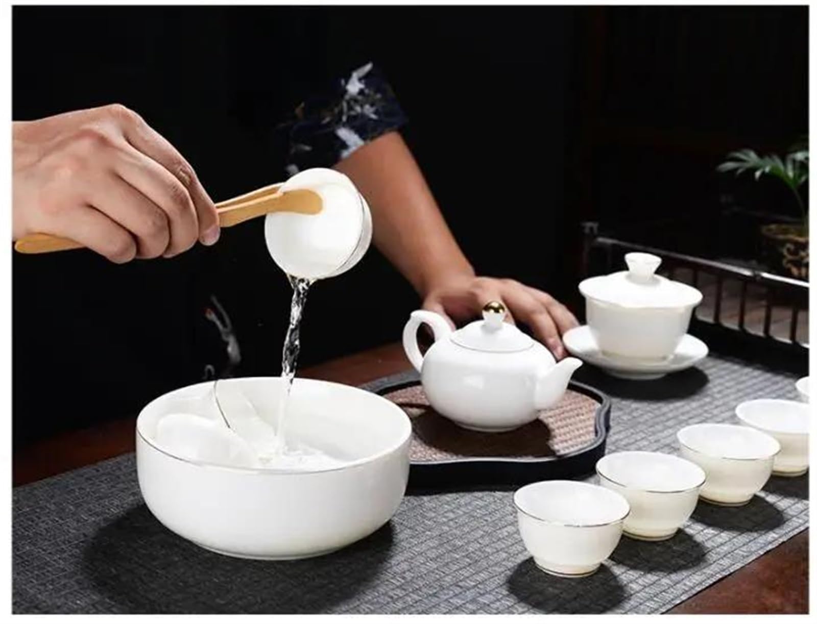 Zestaw do herbaty popołudniowej, zestaw do herbaty Kung Fu, chiński zestaw do herbaty, zestaw do herbaty popołudniowej, ceramiczny zestaw do herbaty, domowy dzbanek do herbaty z filtrem, czajnik, na