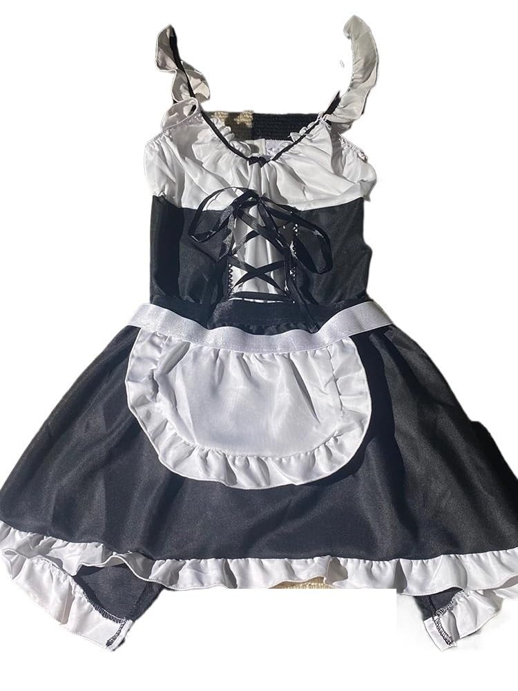 Bodies Autoadhesivas Ultra Fina Encaje Calcetines Ropa Interior de Cosplay for Mujer, Disfraces Populares Coreanos sexys, mucama Lolita, lencería erótica traviesa de Anime, Ropa Linda Kawaii