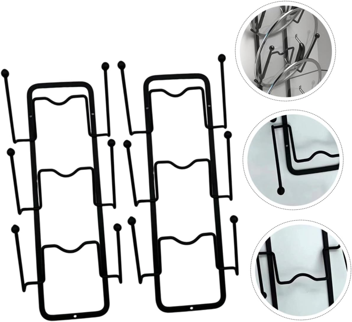 PRETYZOOM 2pcs Pot Lid Rack Kitchen Organizer for Pots and Pans Wall-mounted Holder for Lids Space-saving Storage for Home and Restaurant Use