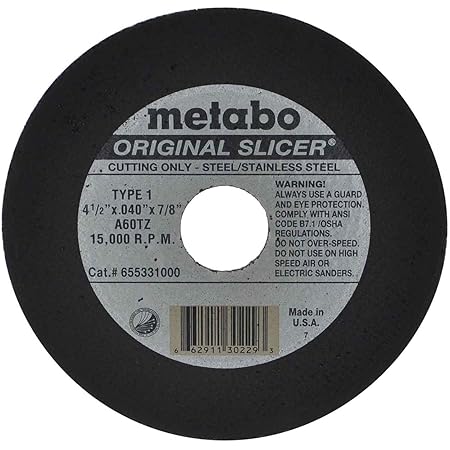 Metabo Slicer Cut Off Wheel 4-1/2" X .040 Box Of 100