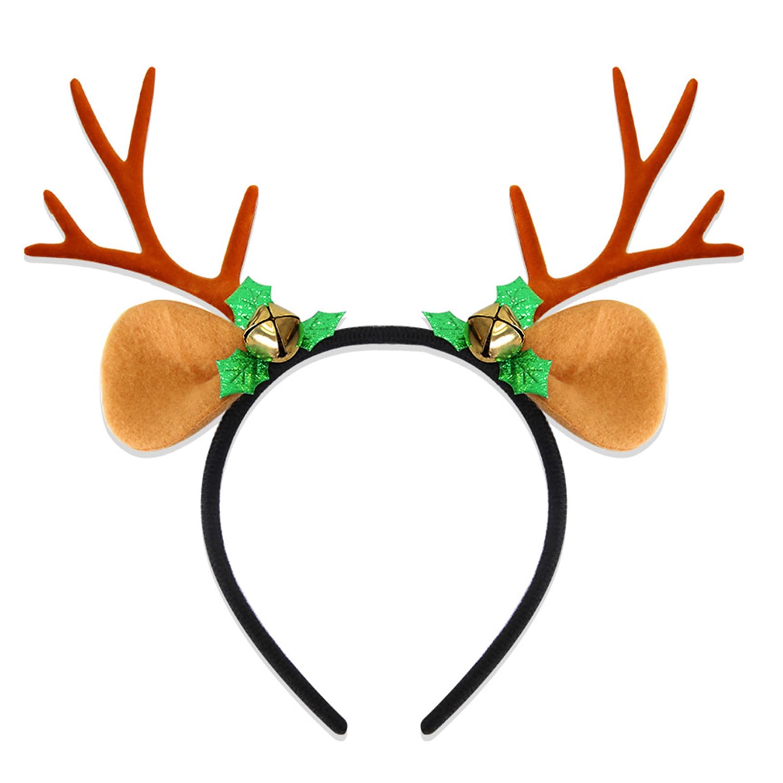 Elnwnnkc Holiday Spirits Reindeer Antlers Headbands Holiday Accessory White Reindeer Antlers Headband for Costume Dresses Up Christmas Party Headpiece