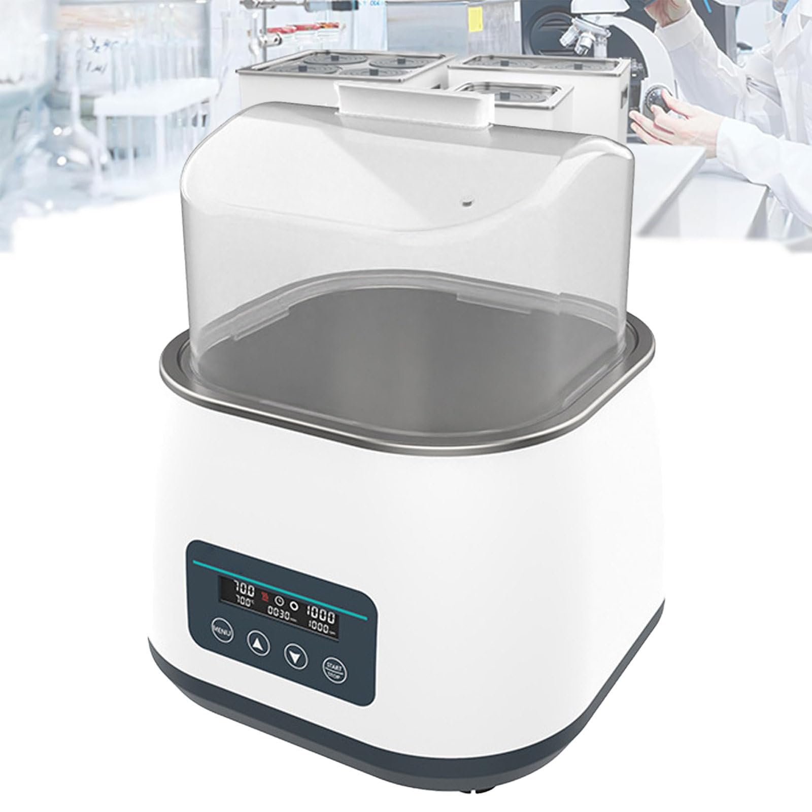 NYANS Baño de Agua Termostático, Baño de Agua de Laboratorio, Panel de Control Digital, Matraz de 2L o Vaso de Precipitados de 3L, para Destilación, Secado, Concentración