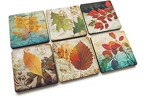 Autumn Leaves Fall Thanksgiving Coasters for Drinks
