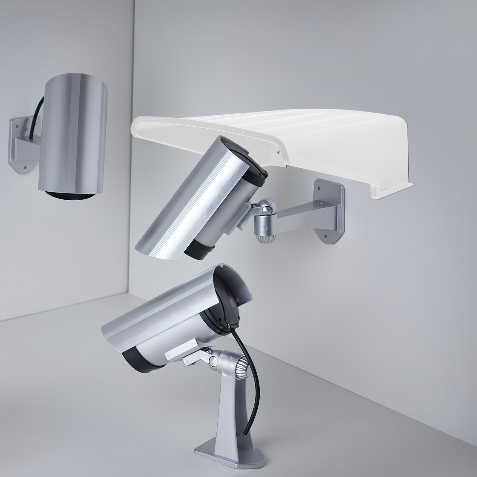 Veemoon Copertura Antipioggia per Telecamera Cctv da Esterno 4 Pezzi, Cappuccio Protettivo Resistente alle Intemperie Parasole, Custodia per Videosorveglianza Esterna Accesso