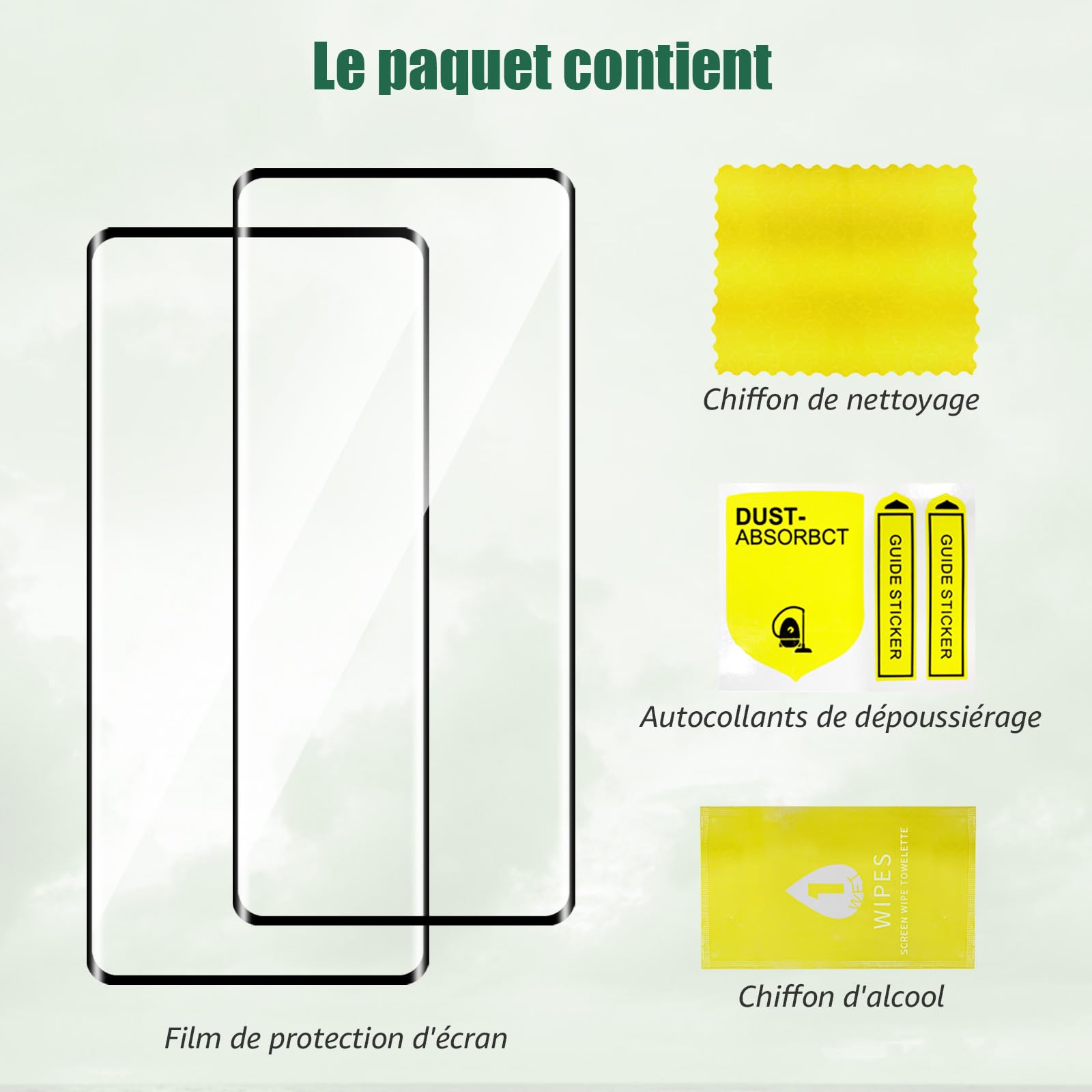 Verre Trempé Motorola Edge 60/60 Fusion/60 Pro 5G, 9H Résistante aux Rayures, Protection Écran 3D HD