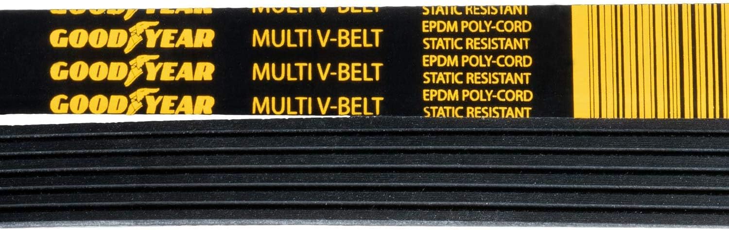 Goodyear Belts 1061203 Serpentine Belt - 6-Rib - 120.3" for GMC C3500 & C1500 (1996-97), Chevrolet Tahoe, C3500 & C1500 (1996-98)
