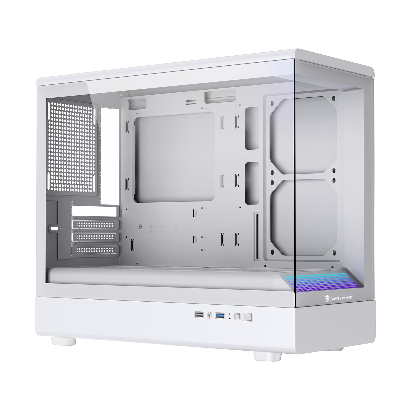 TZMRIT MS-01 Micro ATX Computer Gaming PC Case (bianco)