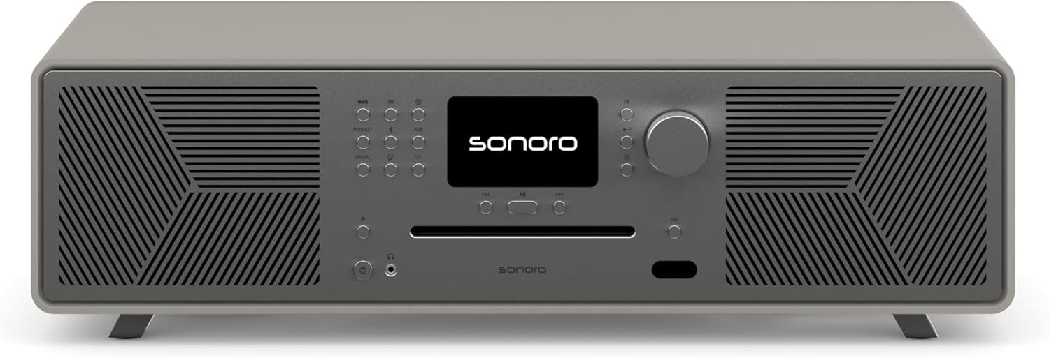sonoro MEISTERSTÜCK (Gen.2) Chaîne Hi-FI (Airplay, Chromecast, Spotify, Tidal, FM, Dab+, USB) Sandstone