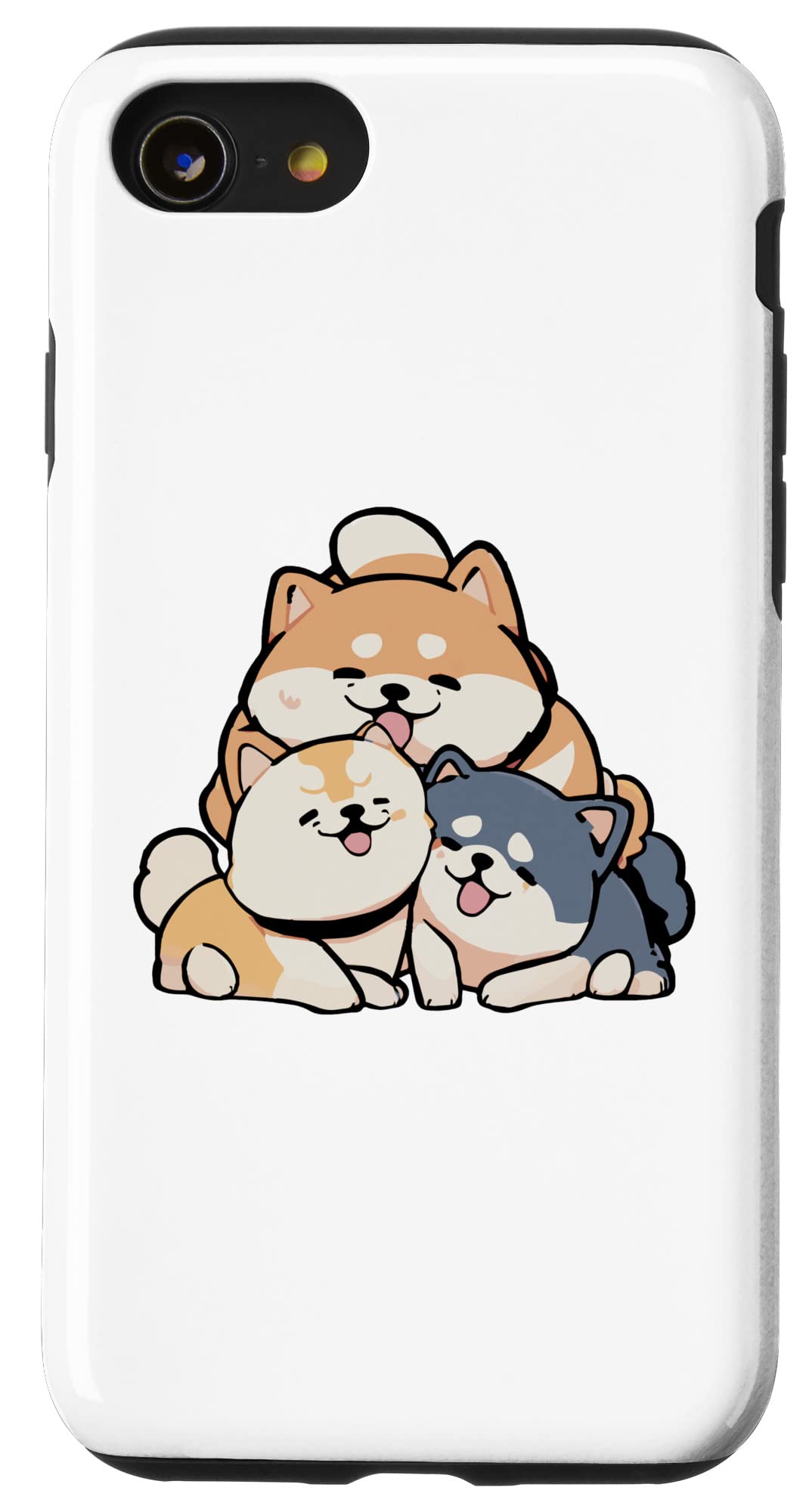 Amazon.co.jp: iPhone SE (2020) / 7 / 8 かわいいイラストの子犬の犬 