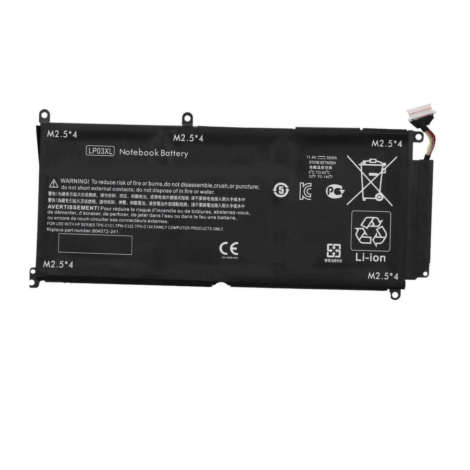 Aowe LP03XL Battery Replace for HP Envy 15-ae000 15-ae100 M6-P113Dx M6-P Series LP03048XL HSTNN-DB6X HSTNN-DB7C HSTNN-UB6R TPN-C121 C122 TPN-C124 804072-241 807211-121 221
