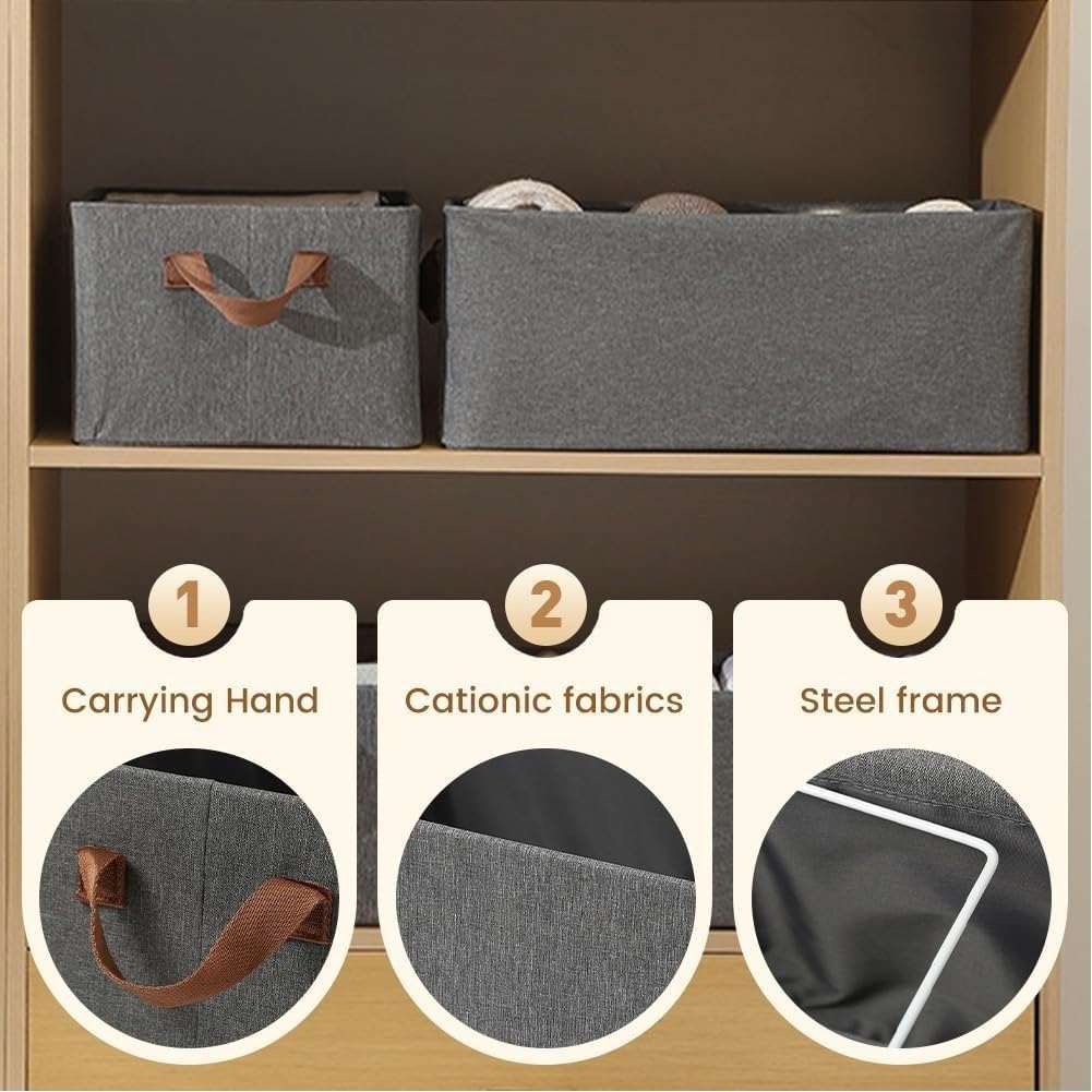Cajas de almacenamiento plegables para armario y cajón de ropa, diseño grande que ahorra espacio, solución de organización versátil