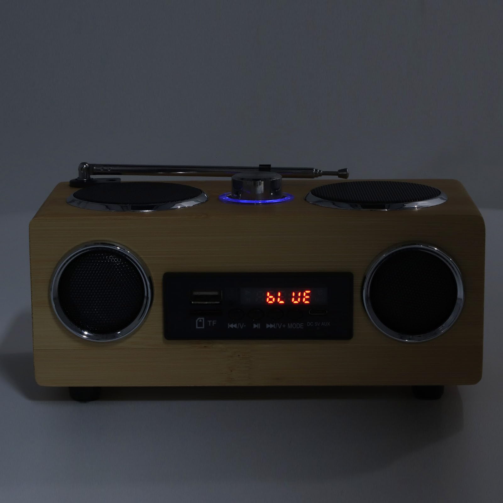 Bewinner Vintage Bluetooth 5.0 Głośnik z Radiem AM FM, Przenośnik Retro Wireless Portable, Sterowanie Pokrętłem, Dźwięk Premium 3W do Domu, Biura