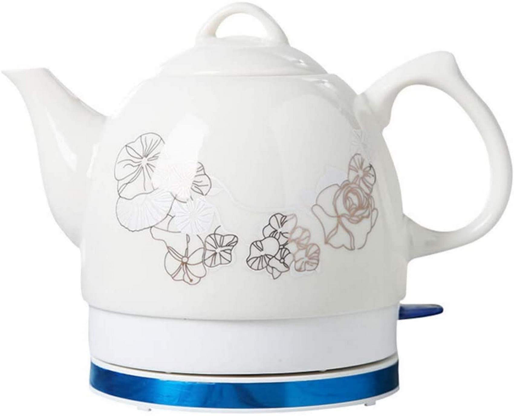 Elektryczny ceramiczny czajnik bezprzewodowy, 1,0 l, 1000 W, szybkowar do herbaty, kawy, zupy, wyjmowana podstawa z płatków owsianych, ochrona przed gotowaniem na sucho