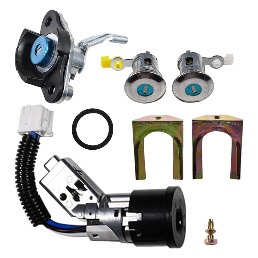 Ensemble de clés de serrure de contact et de serrure de porte Compatible avec Citroën C1, Peugeot 107, Toyota Aygo N0501412 9170.Y8
