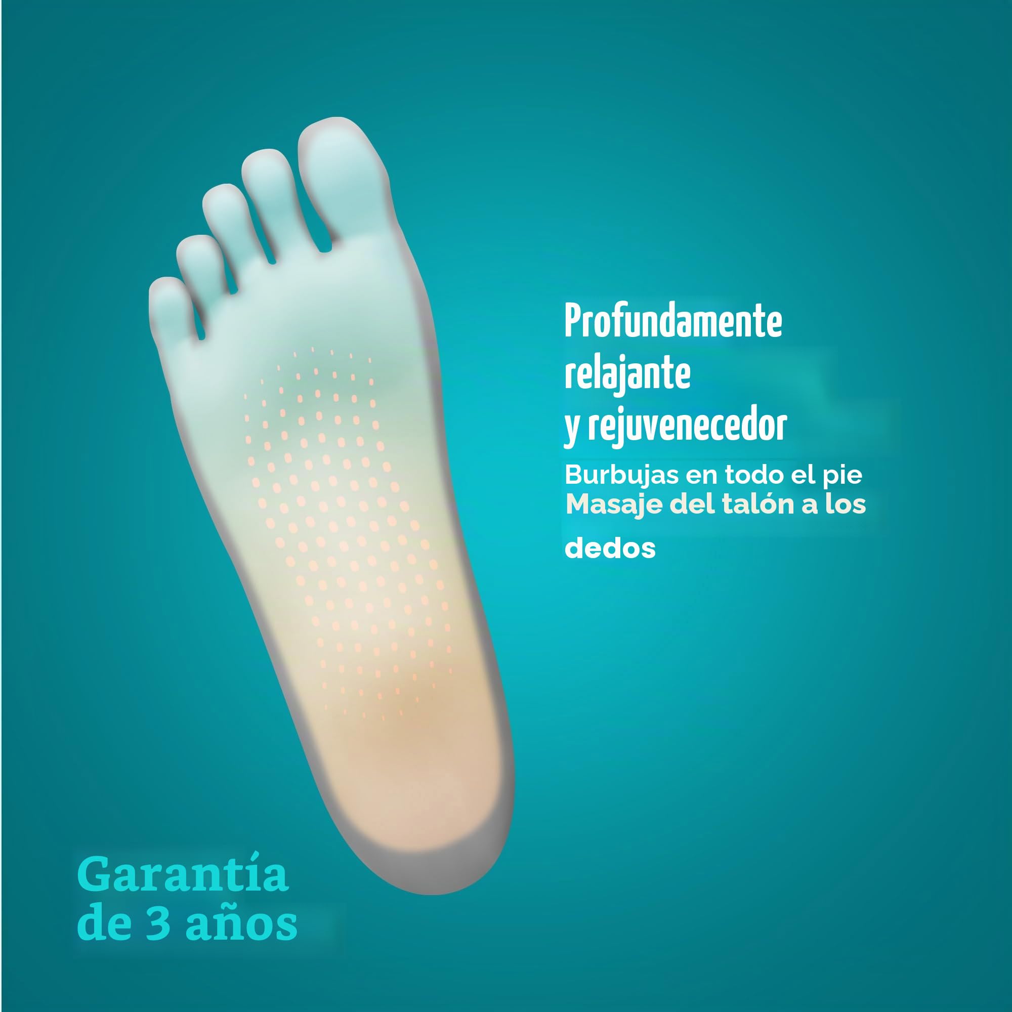 HoMedics Bubblemate Baño para Pies Hidromasajeador, Burbujas Masajeantes, Exfoliación con Piedra Pómez Integrada para Pedicura, Desestresante
