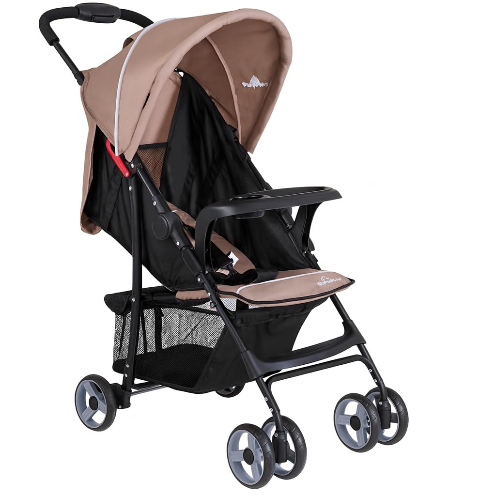 Toddler Travel Stroller for Airplane with Canopy & Adjustable Backrest – Lightweight Foldable Compact Baby Stroller - Easy Fold Design Travel Stroller for Toddler - Umbrella Stroller for Baby