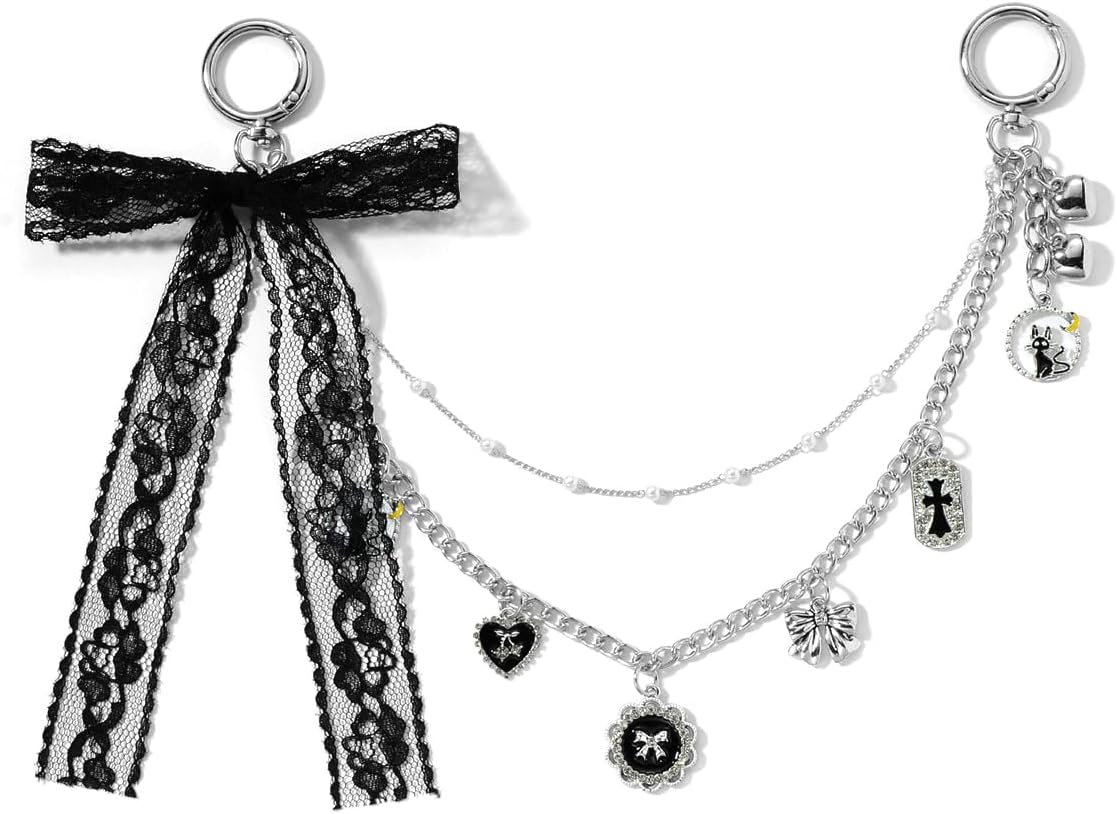 Bag Charms Chain,Bow Purse Charms for Handbags,women's purse chain Wallet Chain Accessories