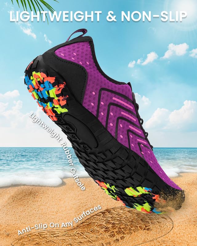 Image of Water Shoes for Women Men Quick-Dry Barefoot Shoes Breathable Aqua Socks for Swim Beach River Pool Lake Hiking Surfing Kayaking