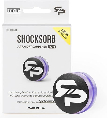 RTP Amortiguador de vibraciones de raqueta de tenis, ShockSorb Original o Ultrasoft V3, el único amortiguador hecho para aliviar el dolor, hecho a