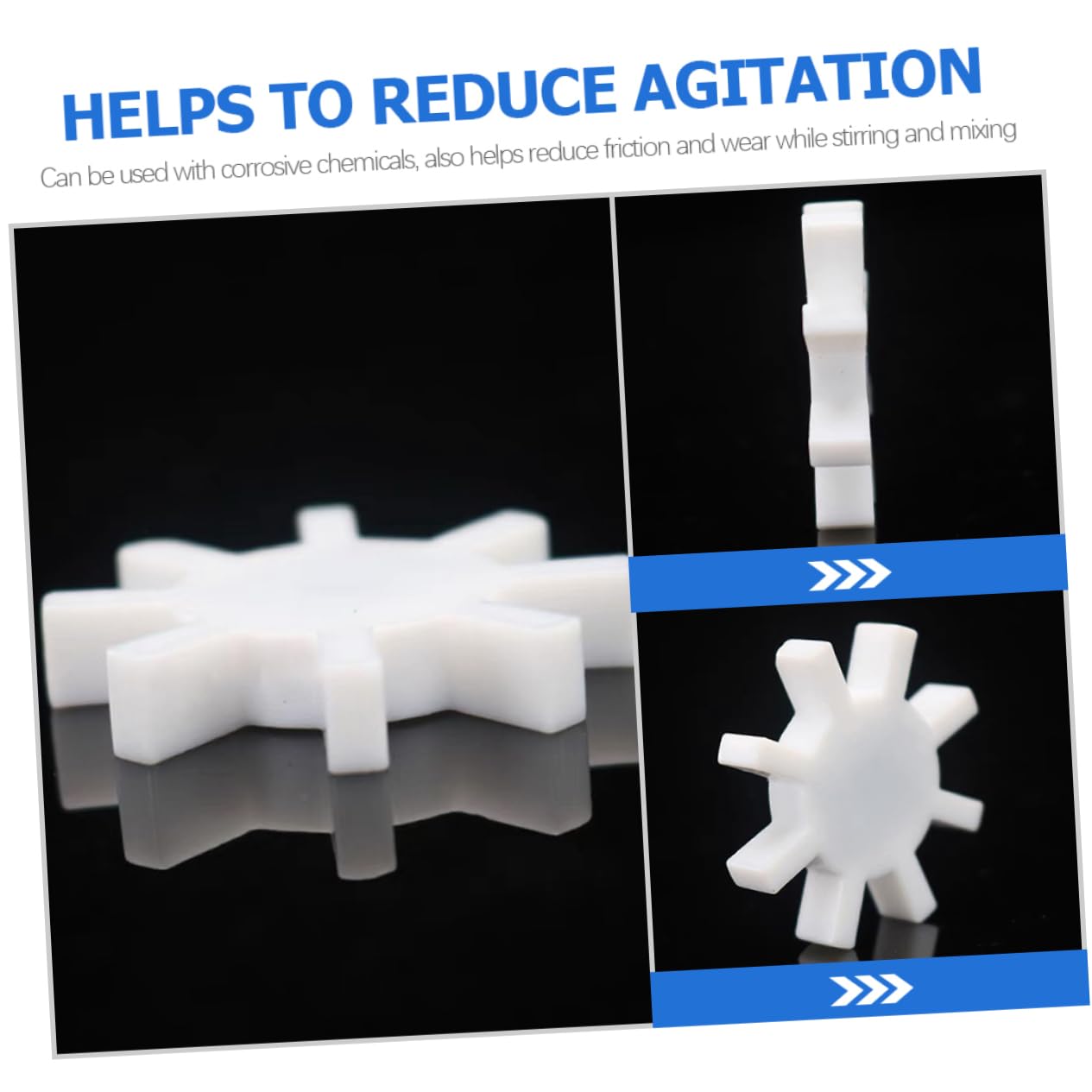 Alipis 5 Set Barra Agitazione Magnetica Ptfe Forma Ingranaggio Resistente Alte Temperature E Solventi Per Laboratori E Ricerca Scientifica 2 Pezzi*5
