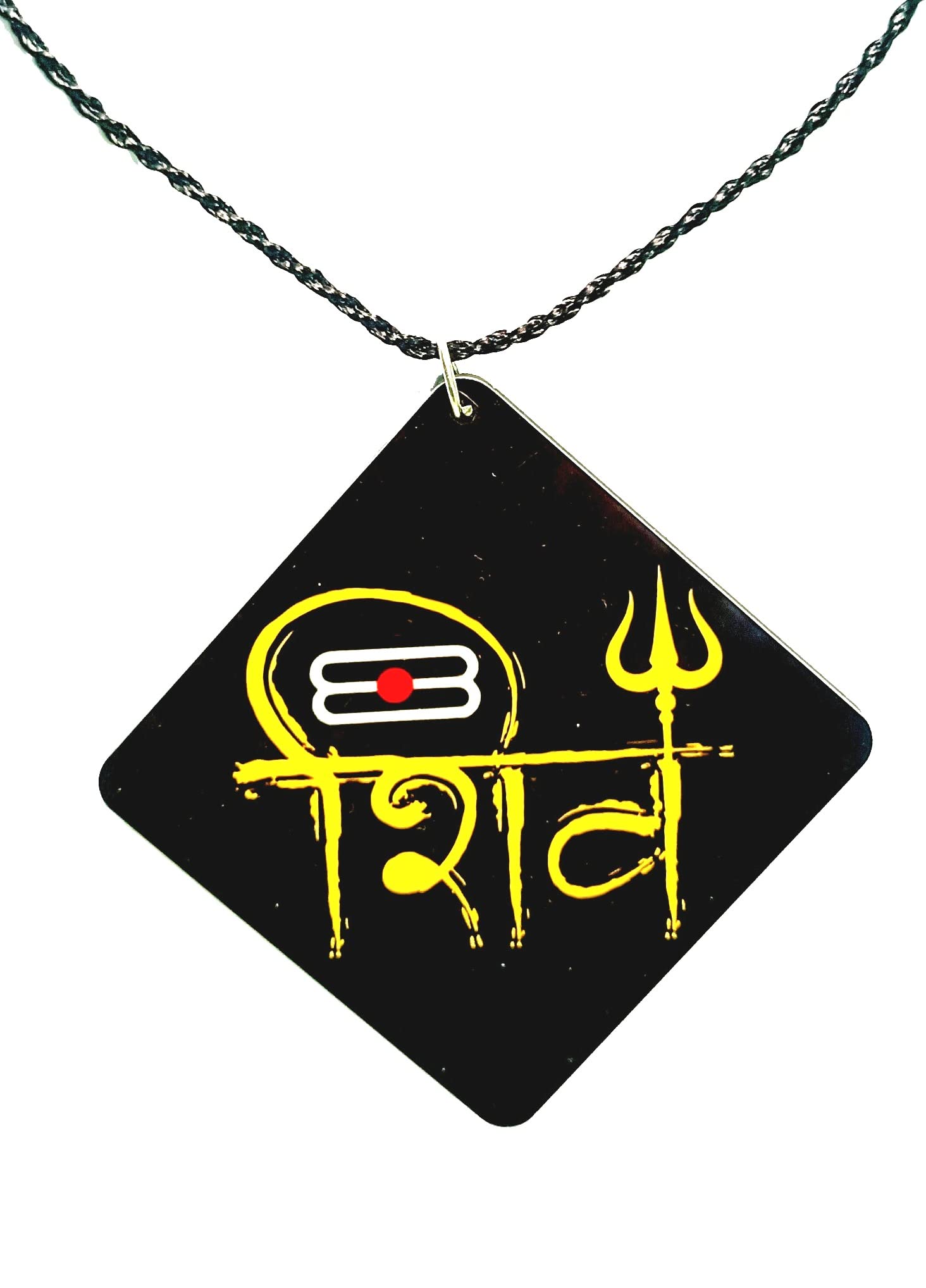 Both Side Hindi Language Shiv for Car Hanging Material-Acrylic Multicolor-picture-26