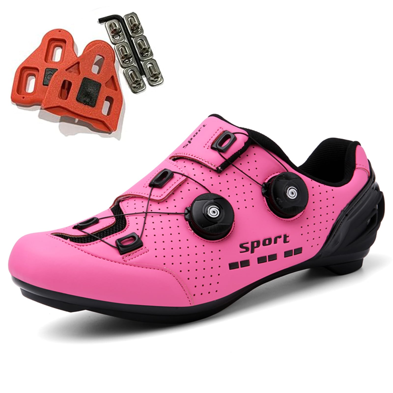 SDEQA Zapatillas de Ciclismo de Montaña Mujer SPD Look Delta Transpirables Antideslizantes