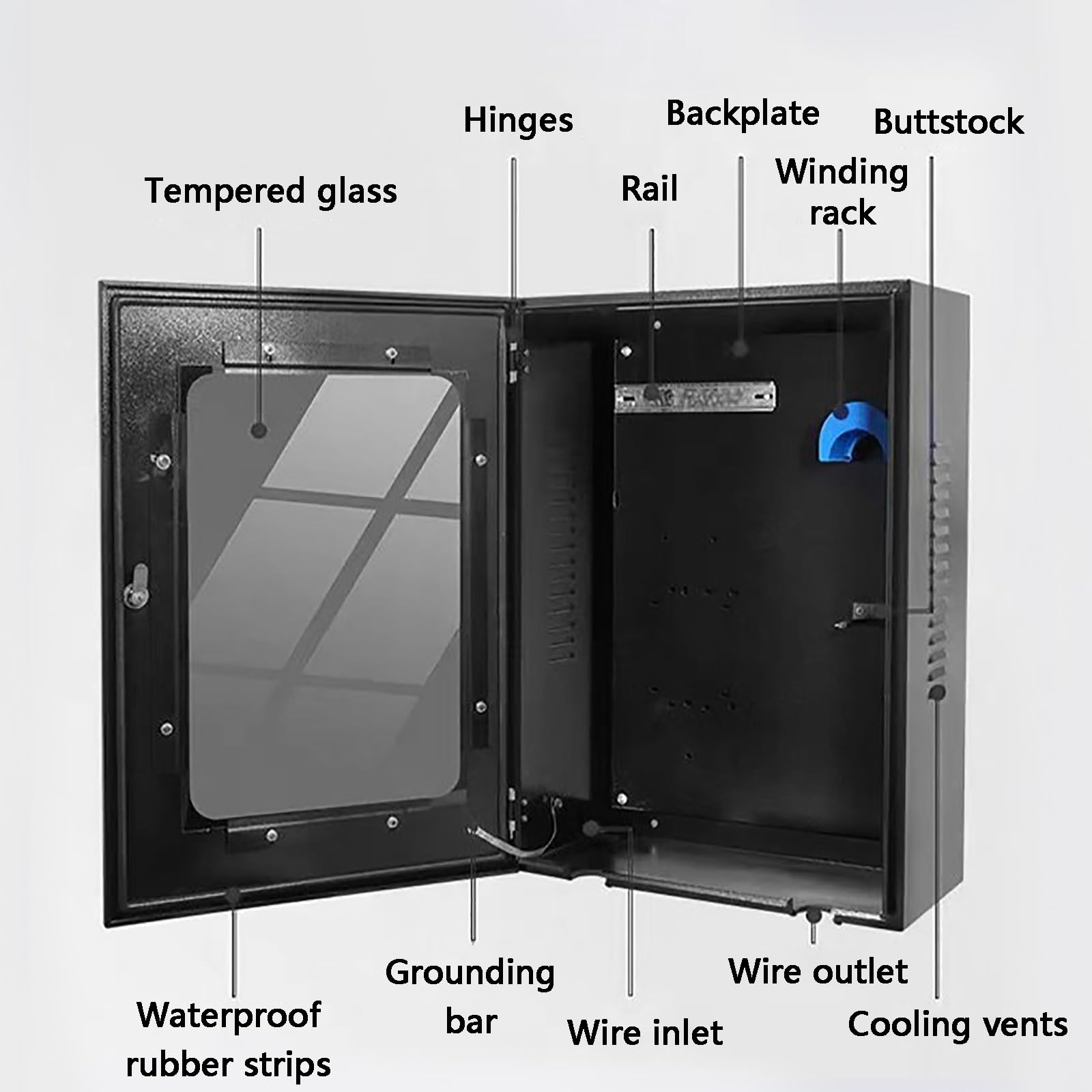 Caja protectora para cargador de vehículos eléctricos de exterior, caja de pedestal para cargador de vehículos eléctricos con cerradura, alta seguridad, con accesorios, compatible con la mayoría de