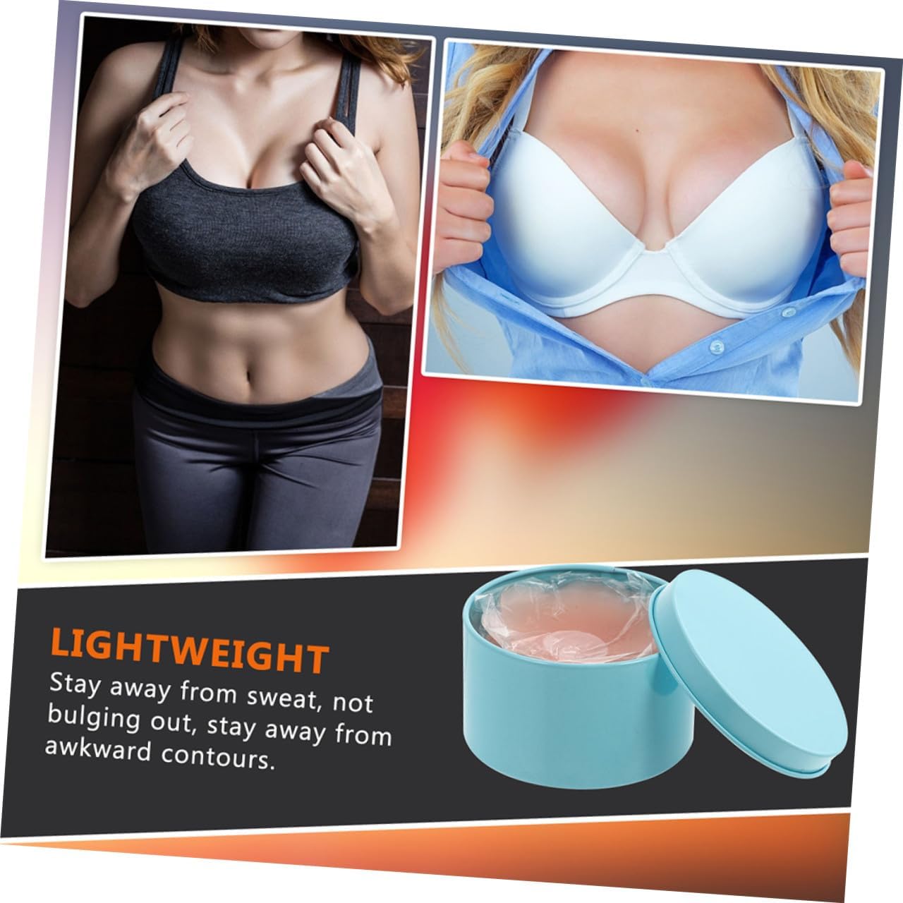 Silicone Nipples Sticker Invisible Areola Patch Hypoallergenic Breathable Cover for Women Lightweight Small Portable with Case