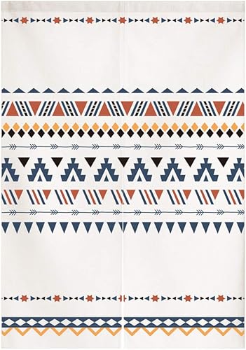 RLoncomix Cortina japonesa Noren para puerta, tapiz geométrico abstracto, hecho a mano, para dormitorio, sala de estar, puerta, decoración del