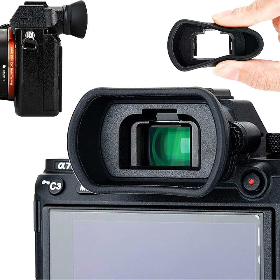 Visor de câmera de silicone macio para óculos óculos sombra para Sony A7RIV A7RIII A7III A7SII A7RII A7RII A7II A7S A7R A7 A9II A9 A58 A99II Protetor de copo de olho substitui Sony FDA-EP18 FDA-EP16 FDA-EP15
