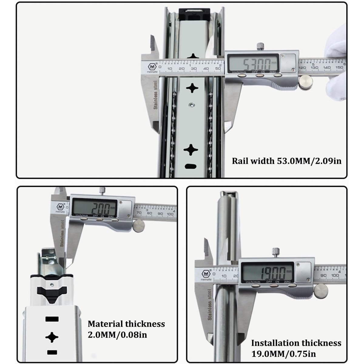 Guide per Cassetti Carichi Pesanti, 1 Coppia Binari Cassetti A Sfera, Guide di Scorrimento Industriali con Serratura, Binari Ad Estrazione Totale, Portata 120kg(350mm/14inch)