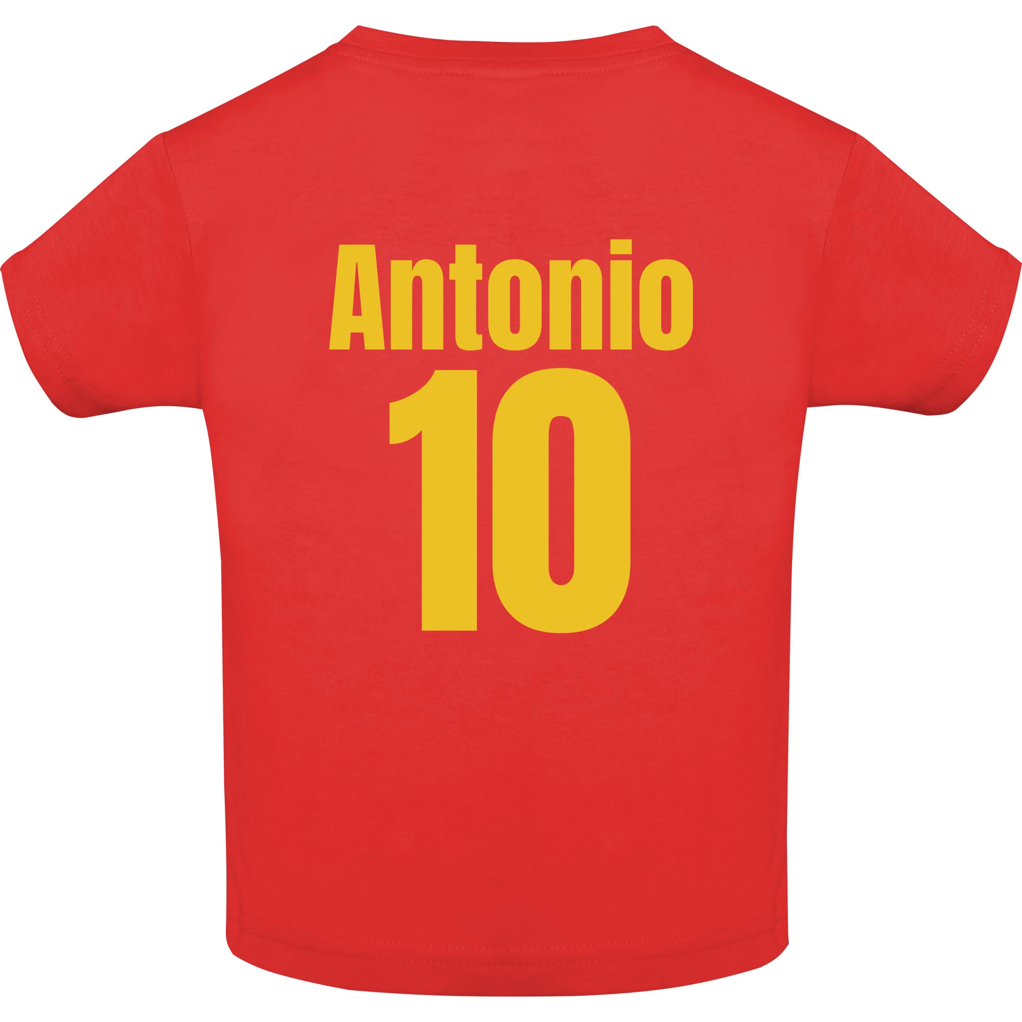 Camiseta Fútbol España Bebé Personalizada Nombre Número Escudo