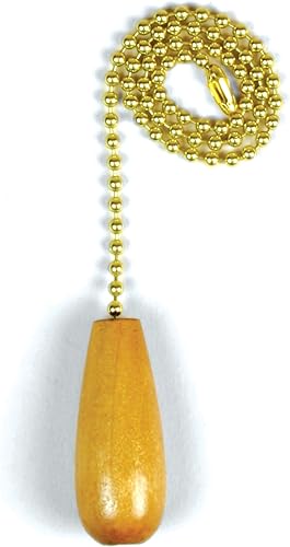 Jandorf 60321 Tirador de cadena de hardware, latón/madera