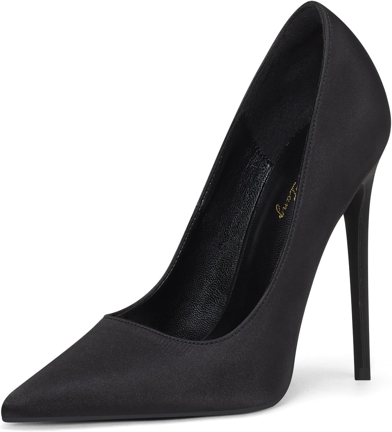 Elisabet Tang High Heels Womens Pointed Toe Heels Satin Pumps Stiletto Bridal Party Dress Evening Wedding Shoes for Woman - Image 3