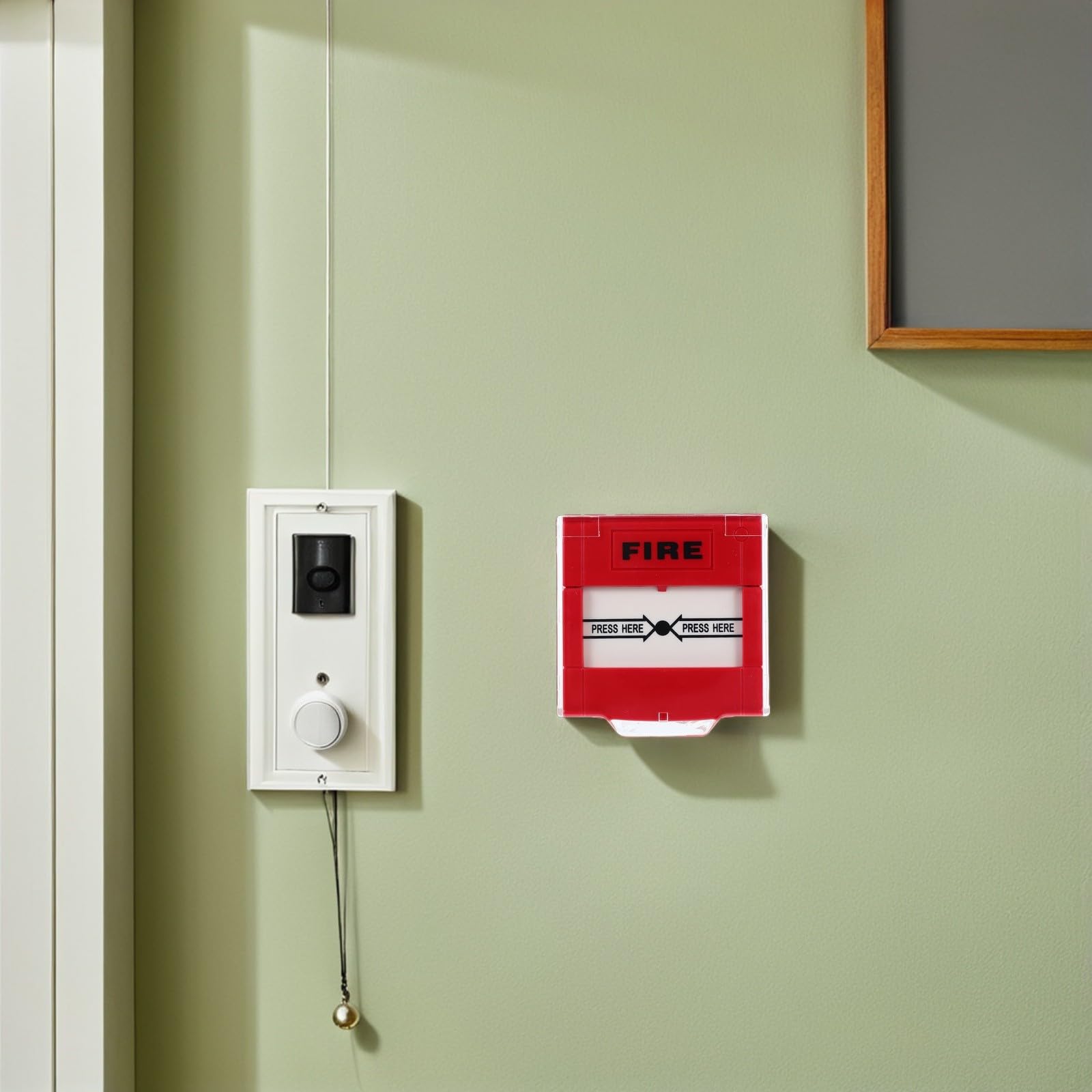 Ipetboom Botón de Alarma de Emergencia Rojo para Espacios Privados y Hogar, Fácil Instalación y Diseño de Respuesta Rápida, Pack de 2 Unidades de Plástico