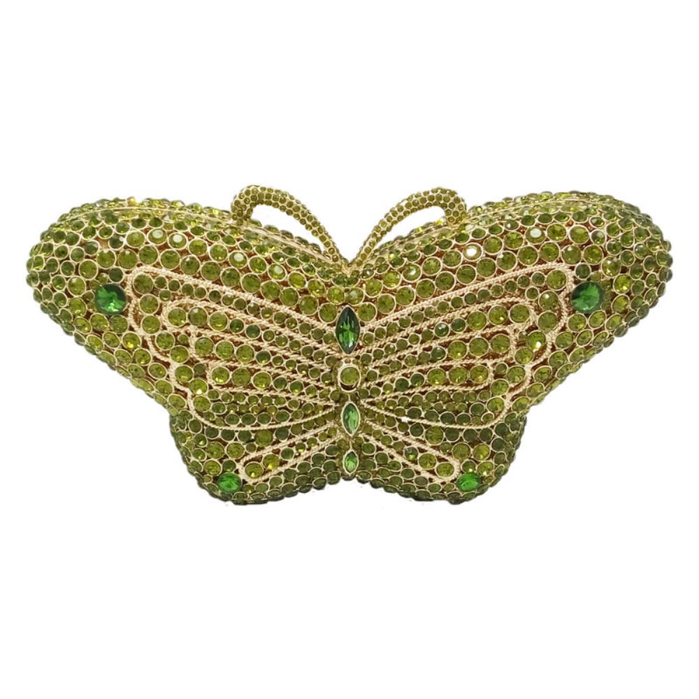Boutique De FGG Butterfly Crystal Clutch Bags Women Evening Bag Party Rhinestone Handbags Bridal Crystal Clutch Purses,Mini