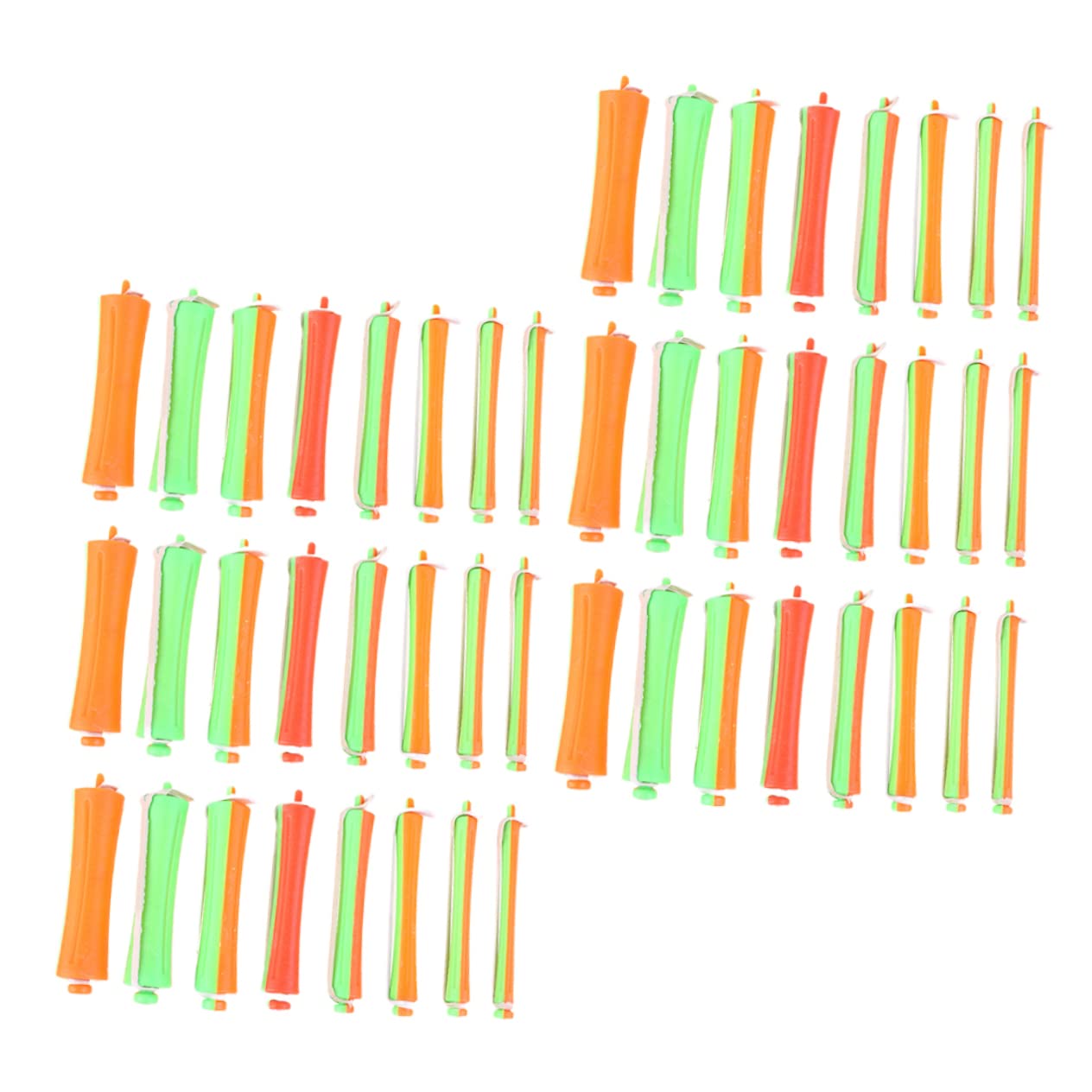 OUNONA 16Sets Cold Wave Hair Rollers Portable Hollow Perm Rods with Rubber Bands for Curls and Waves Mixed Color Hair Curling Flex Rods for Long Hair Styling