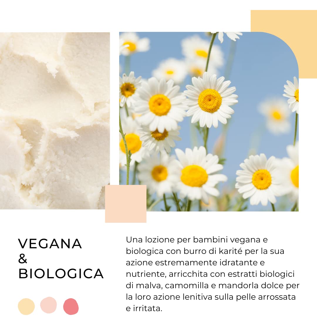 Farmoderm Baby Lozione 98% ingredienti naturali Crema idratante biologica per corpo e viso neonati bambini 300ml