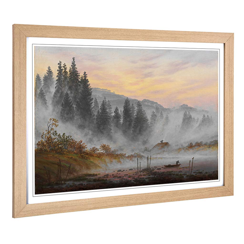 Big Box Art Framed Print of Friedrich Caspar David Landscape (3) Design | Wall Art Picture | Home Decor for Kitchen, Living Room, Bedroom, Hallway, Oak, A2 / 24.5x18 Inch / 62x45cm
