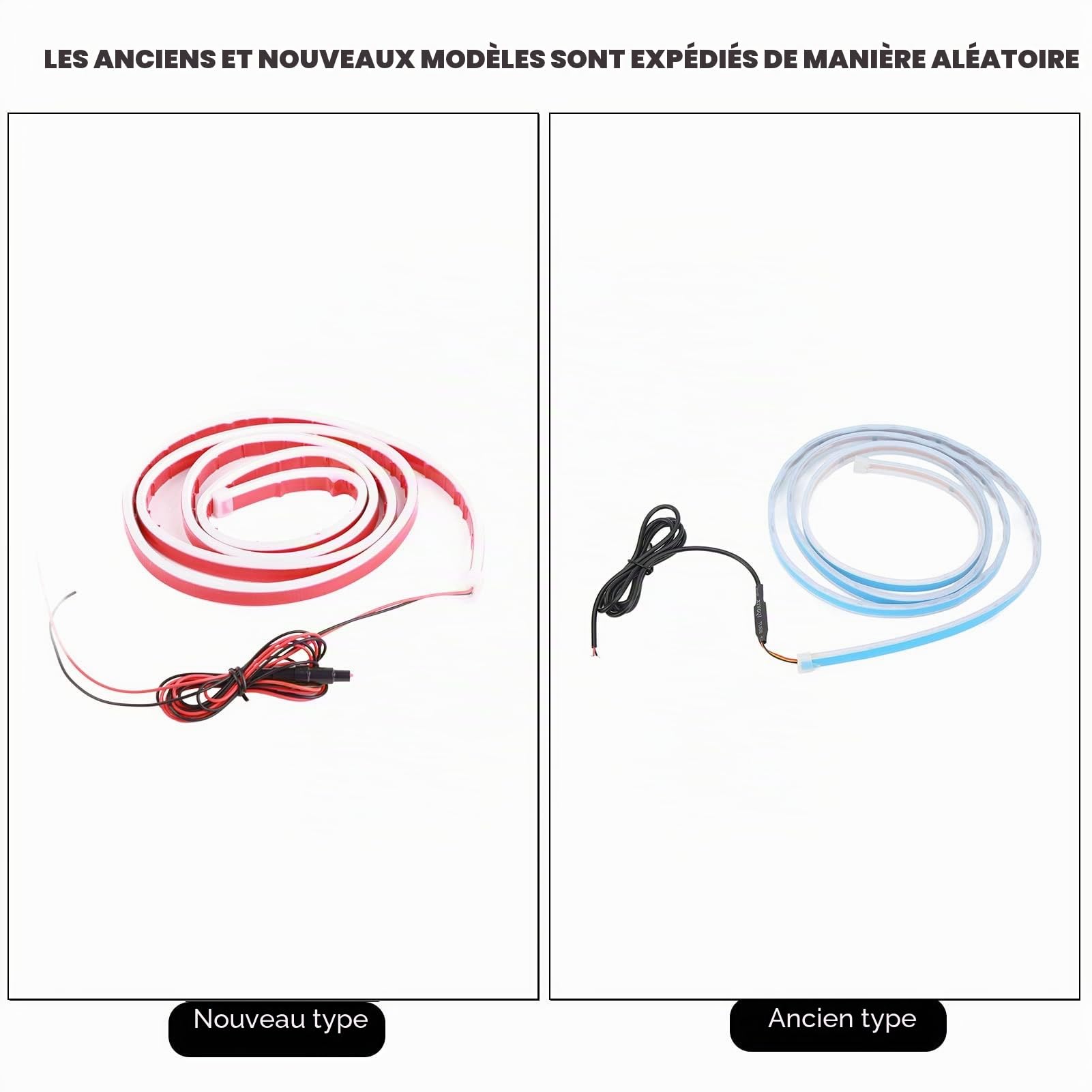 Voiture LED Lumières Extérieur, Fydun 70in Flexible Voiture LED Feux Diurnes Universel 12V IP68 Étanche DRL Lumière Bande pour Capot