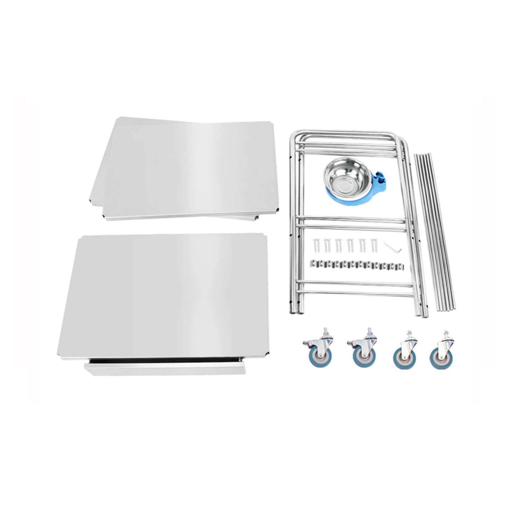 Carrello medico da laboratorio dentale – Carrello da laboratorio in acciaio inox con ruote per attrezzature mediche e servizio portatile