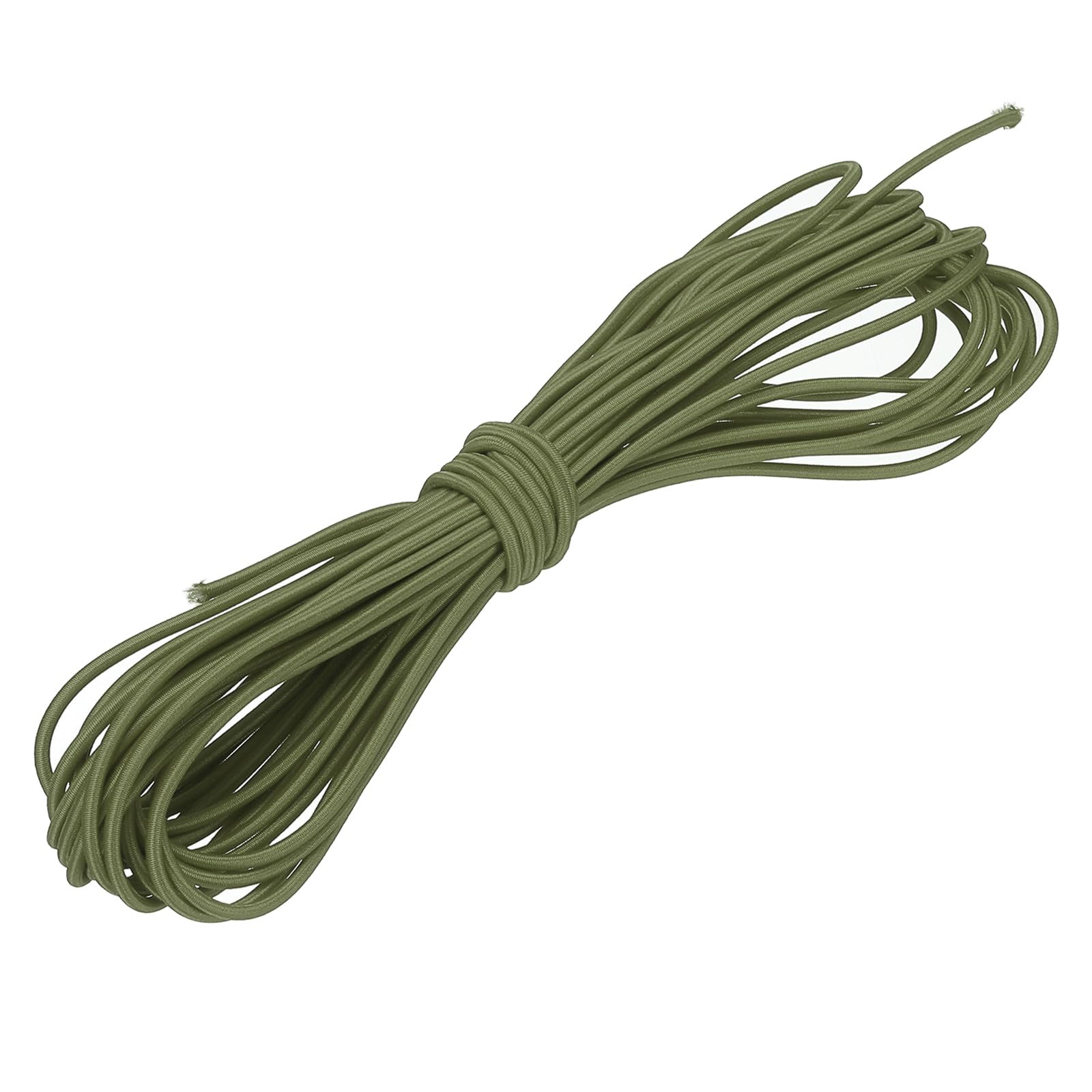 Olive Green Marine Grade Elastic Shock Cord Bungee Rope, 1/8 Inch Diameter And 33 Feet Long, Suitable For DIY Projects, Sewing, Tie Downs, Tent Poles,_desvips.com