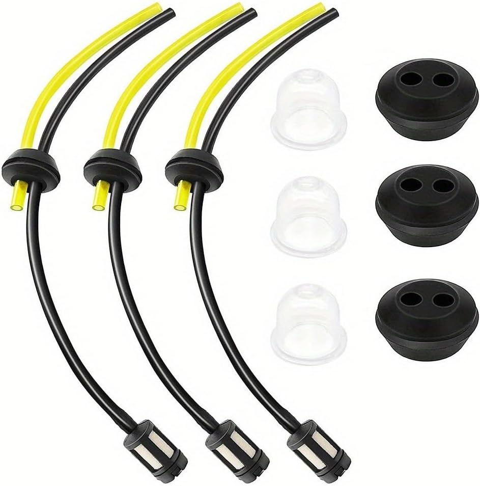 Petrol Filter Kit Petrol Hose Seal Fuel Hose Set For Brush Cutter Lawn Mower Grass Trimmer Fuel Hose Line Filter Kit Garden Tool(9pcs)