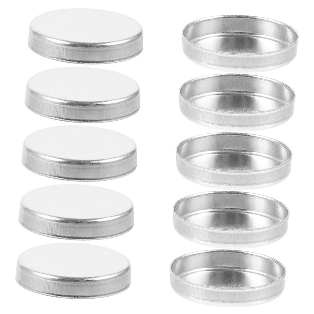 NULYLU Empty Eyeshadow Pans for Cosmetic 30pcs Small Cosmetics Pans Round Eyeshadow Makeup Powder Sample Plate