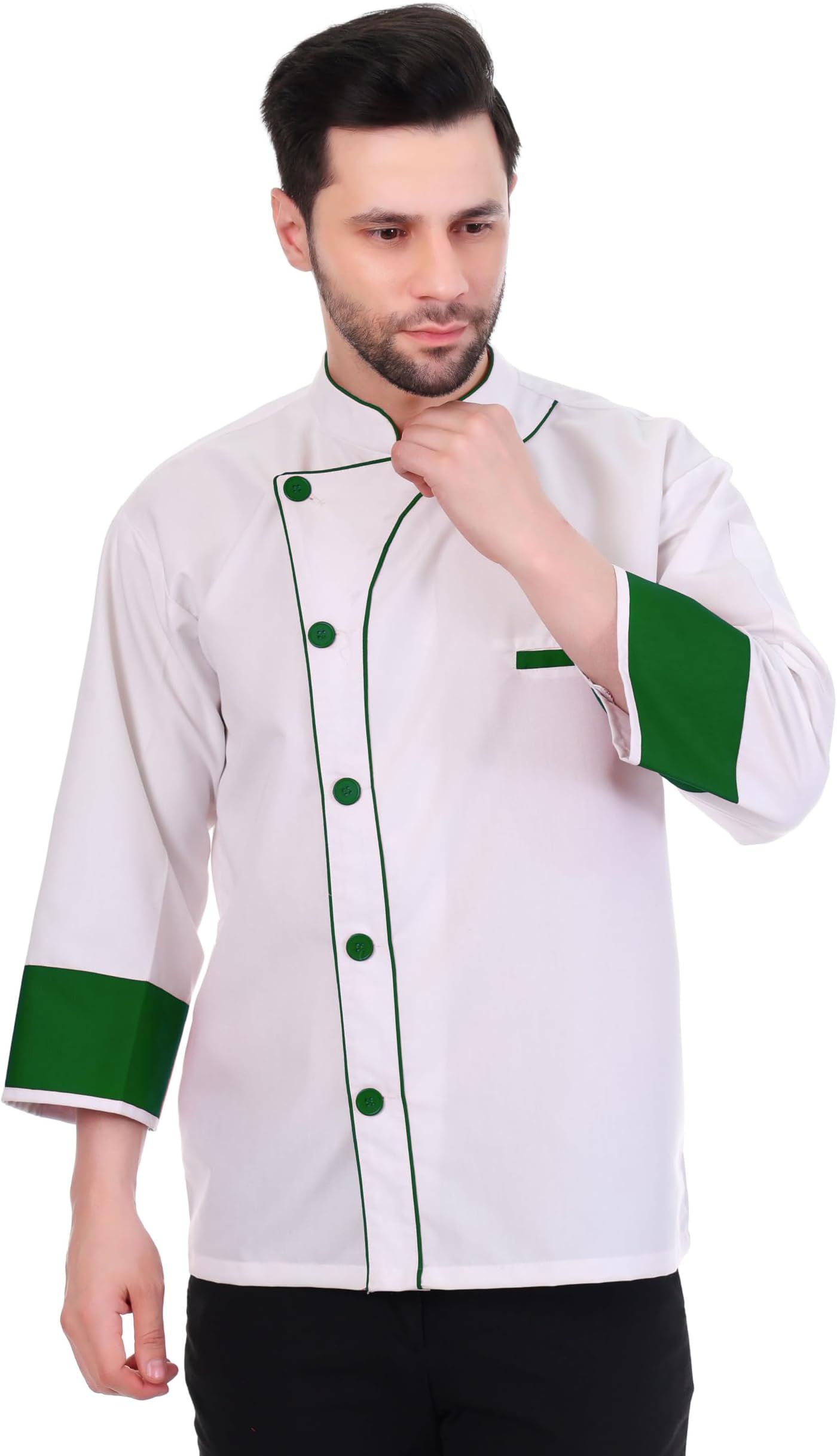 DY-20 White Chef Jacket | Chef Coat | Chef Uniform for Men | Light Weight Chef Dress for Kitchen