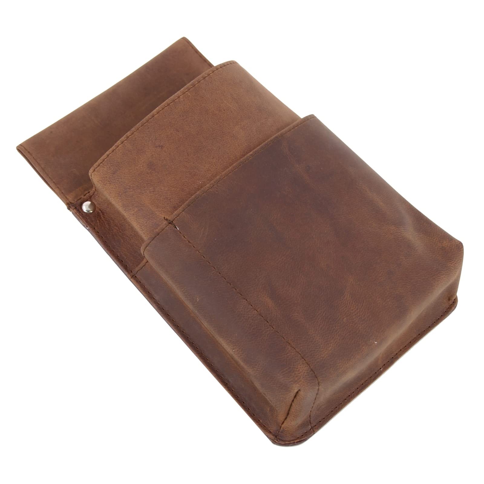 ALASSIO42195 - Belt Pouch for Waiter's Wallet, Holster for Waiter's Wallet, Real Leather, Bag for Coin Purse, Holder for Purse in Service, Holster Approx. 22 x 14 x 4 cm, Brown, brown, ca. 22 x 15 x