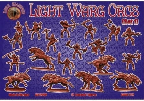PLASTIC MODEL KIT LIGHT WARG ORCS 1/72 ALLIANCE 72009